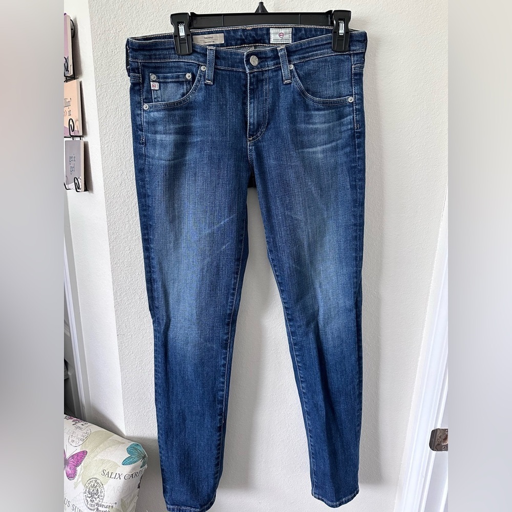 Ag Adriano Goldschmied Blue The Stilt Cigarette Leg Jeans